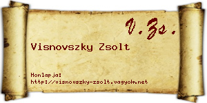 Visnovszky Zsolt névjegykártya