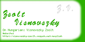 zsolt visnovszky business card